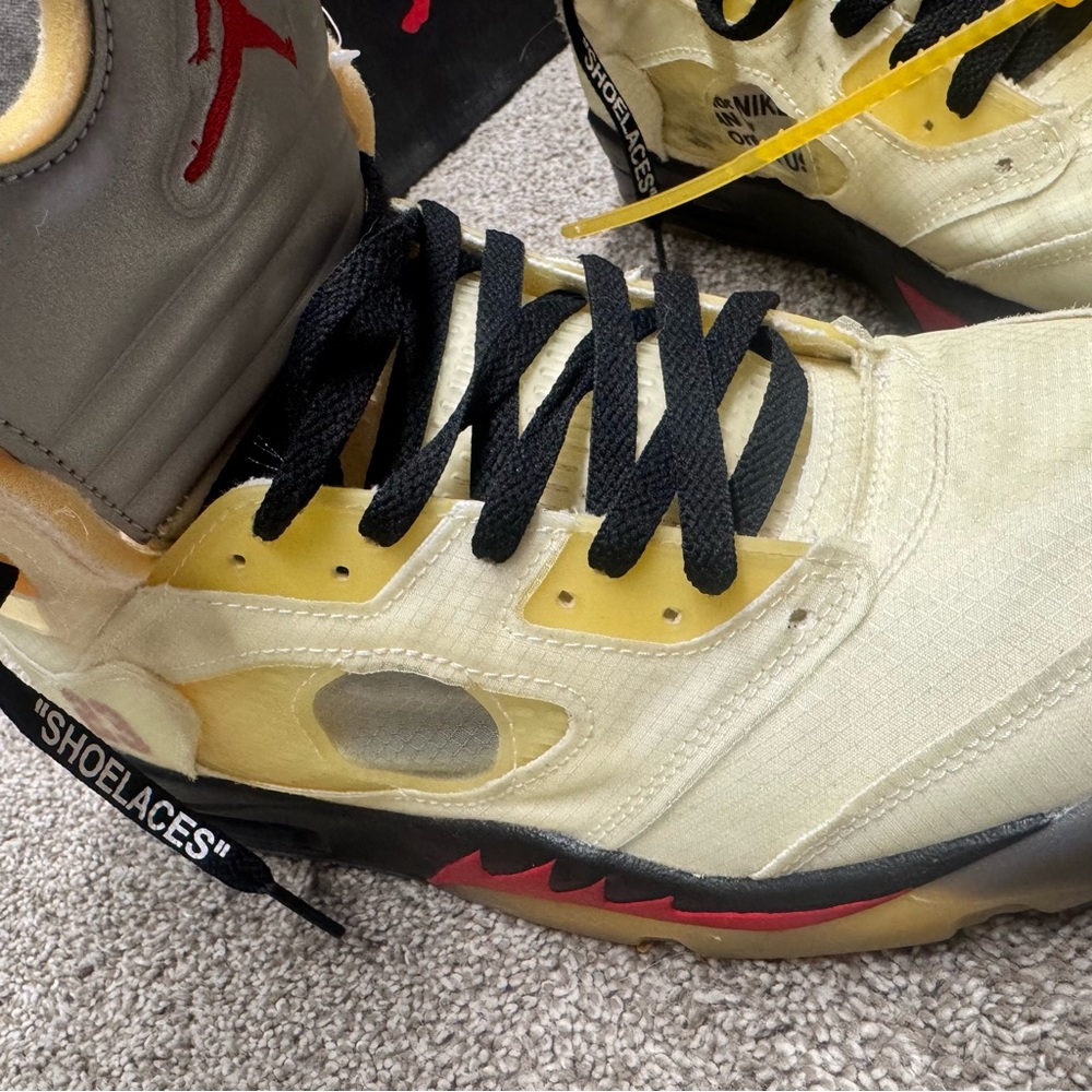 Jordan 5 Off-White ‘Sail’ 2019 Men’s Size 13 Barely Worn - Picture 3 of 11